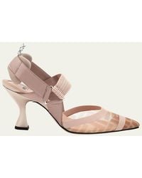 Fendi - Colibri 85Mm Ff Mesh Slingback High-Heel Pumps - Lyst