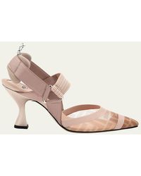 Fendi - Colibri 85Mm Ff Mesh Slingback High-Heel Pumps - Lyst