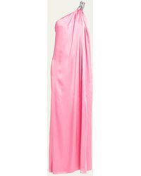 Stella McCartney - Falabella One-shoulder Gown With Crystal Detail - Lyst