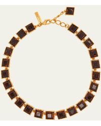 Oscar de la Renta - Large Stone Tennis Necklace - Lyst