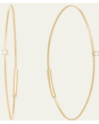 Lana Jewelry - 14k Small Oval Magic Hoop Earrings With Diamonds - Lyst