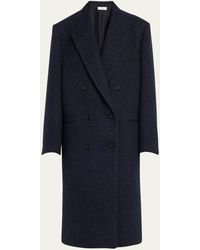 The Row - Dhanila Long Double-breasted Wool Coat - Lyst