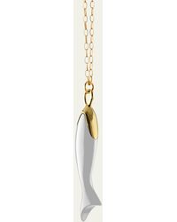 Monica Rich Kosann - Perseverance Fish Charm Necklace In 18k Gold & White Ceramic - Lyst
