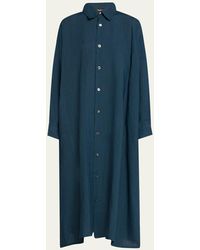 Eskandar - Wide A-line Shirt Dress With Collar - Lyst