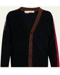 Marni - Wool Mix Knit Cardigan - Lyst