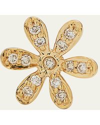Sydney Evan - 14k Gold Daisy Stud Earring With Diamonds - Lyst