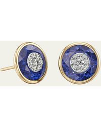 Bhansali - 18k Stone And Brilliant Diamond Stud Earrings - Lyst