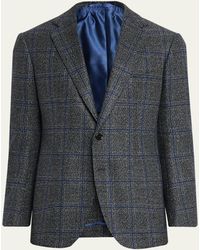 Cesare Attolini - Windowpane Wool Two-Button Jacket - Lyst