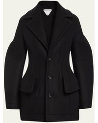 Bottega Veneta - Circle-cut Wool Blazer Jacket - Lyst