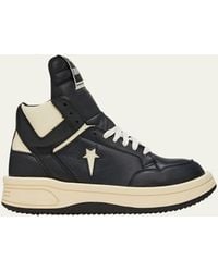 Rick Owens - X Converse Turbowpn Leather High-top Sneakers - Lyst