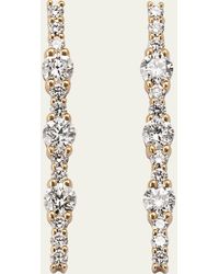 Lana Jewelry - 14k Yellow Gold Flawless Linear Earrings With Diamonds - Lyst