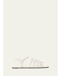 Loewe - X Paula's Ibiza Petal Anagram Leather Ankle-Strap Sandals - Lyst