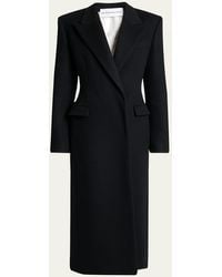 Givenchy - Wool Double-Breasted Cinched Coat - Lyst