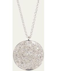 Ippolita - Large Flower Disc Pendant Necklace In Sterling Silver With Diamonds - Lyst
