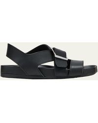 Loewe - Ease Leather Toe-ring Comfort Sandals - Lyst