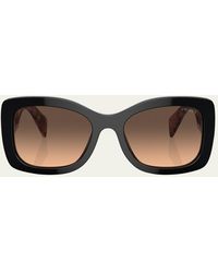 Prada - Gradient Acetate Oval Sunglasses - Lyst