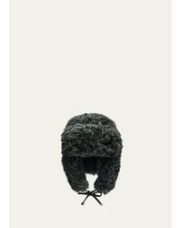 Pologeorgis - Curly Shearling Trapper Hat - Lyst