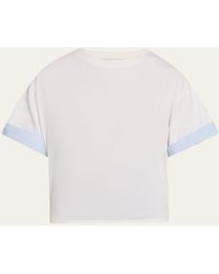 Jonathan Simkhai - Sutton Short-Sleeve Combo Top - Lyst