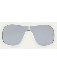 Moncler - Franconia White Acetate Shield Sunglasses - Lyst