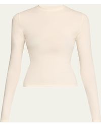 Skims - Cotton Jersey Long-Sleeve Crewneck T-Shirt - Lyst