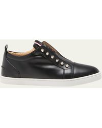 Christian Louboutin - Fique A Vontade Red Sole Leather Low-top Sneakers - Lyst