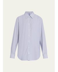 The Row - Gavina Striped Cotton Button-Down Shirt - Lyst