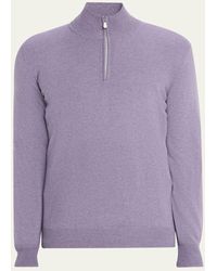 Brunello Cucinelli - Cashmere Quarter-Zip Sweater - Lyst