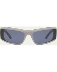 Balenciaga - Bb0301sm Acetate Rectangle Sunglasses - Lyst