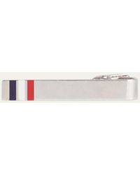 Thom Browne - Enamel Stripe Sterling Silver Long Tie Bar - Lyst