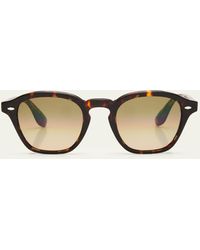 Brunello Cucinelli & Oliver Peoples - Polarized Keyhole Acetate Square Sunglasses - Lyst