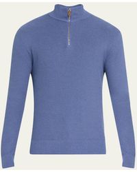 Ralph Lauren - Textured Half-zip Sweater - Lyst