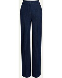 Another Tomorrow - High Rise Denim Trousers - Lyst
