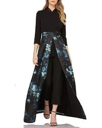 kay unger stretch crepe jumpsuit
