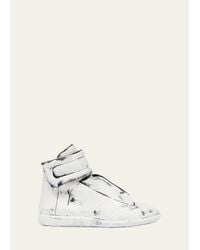Maison Margiela - Future Bianchetto Leather Mid-Top Sneakers - Lyst