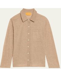 Guest In Residence - Showtime Cashmere Collared Button-Front Shirt - Lyst