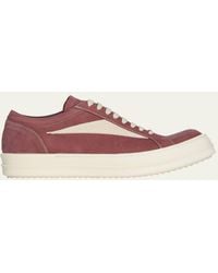 Rick Owens - Vintage Sneaks Nubuck And Suede Low-Top Sneakers - Lyst