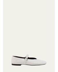 The Row - Boheme Leather Mary Jane Ballerina Flats - Lyst