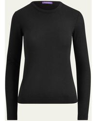 Ralph Lauren Collection - Long-sleeve Cashmere Crewneck Sweater - Lyst
