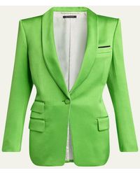 Tom Ford - Single-Breasted Silk-Wool Blazer Jacket - Lyst