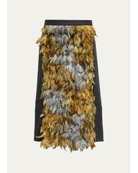 Plan C - Wool-Blend Sequin Midi Skirt - Lyst