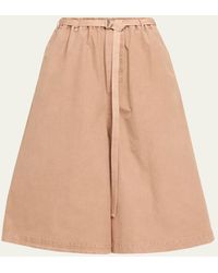 Marni - Belted Wide-Leg Crop Trousers - Lyst