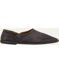 The Row - Leather Slip-on Shoes - Lyst