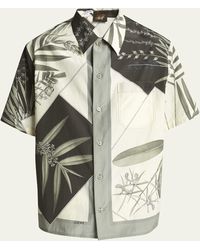 Loewe - Cotton Botanic Printed Short-sleeve Shirt - Lyst