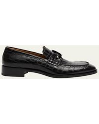 Christian Louboutin - Chambelimoc Croc-Embossed Leather Loafers - Lyst