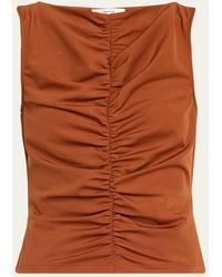 FRAME - The Ruched Sleeveless Top - Lyst