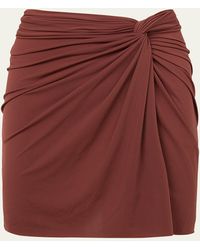 ViX - Solid Karen Mini Skirt Coverup - Lyst