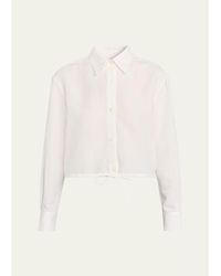 WE-AR4 - The Riva Drawstring Linen-Blend Shirt - Lyst