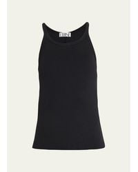 ÉTERNE - Cropped Rib Tank Top - Lyst