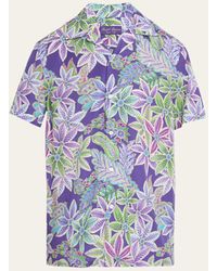 Ralph Lauren Purple Label - Archer Floral Silk Camp Shirt - Lyst