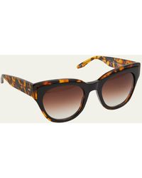Barton Perreira - Lioness Havana Acetate Cat-eye Sunglasses - Lyst